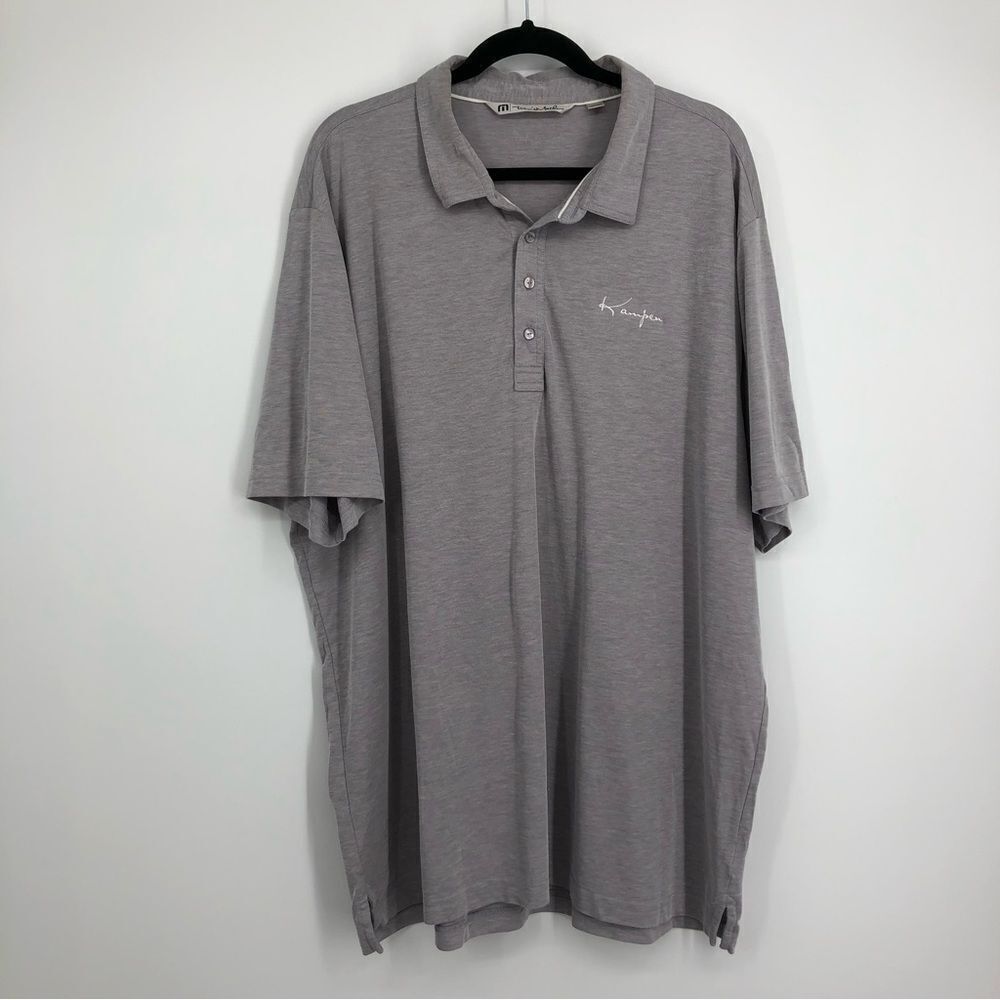 TRAVIS MATHEW Pima Cotton Short Sleeve Polo Gray XXXL